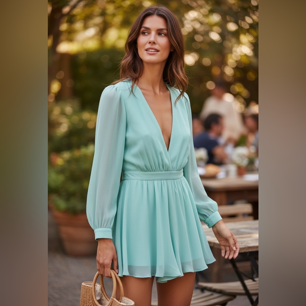Seafoam green romper. New with tags.